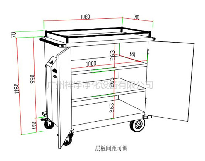 無菌物品電動運送車標準方案設計示意圖內部結構 無菌物品電動運送車標準方案設計示意圖內部結構