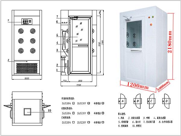 風(fēng)淋室尺寸 風(fēng)淋室尺寸